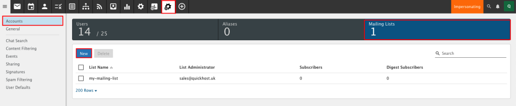 Add mailing lists – SmarterMail – Knowledge Base