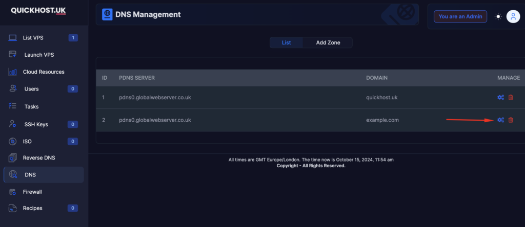 How to manage DNS records – VPS – Knowledge Base