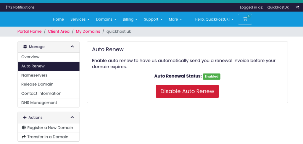 Domain renewals – Knowledge Base