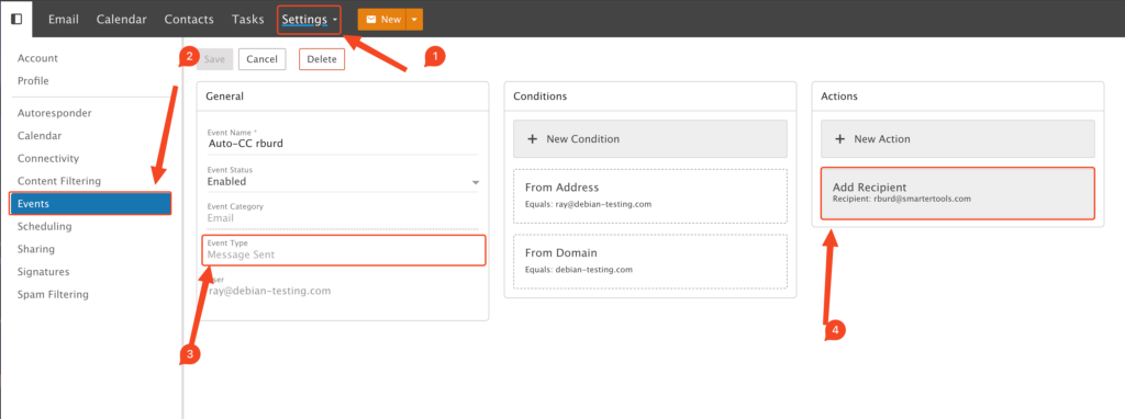 How to automatically CC a recipient – SmarterMail – Knowledge Base